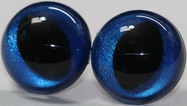 1 Paar Katzenaugen Drachenaugen Sicherheitsaugen eisblau metallic