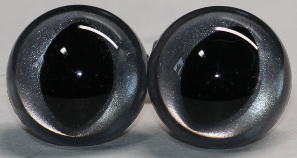 1 Paar Katzenaugen Drachenaugen Sicherheitsaugen silber metallic