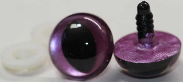 1 Paar Katzenaugen Drachenaugen Sicherheitsaugen flieder intensiv metallic