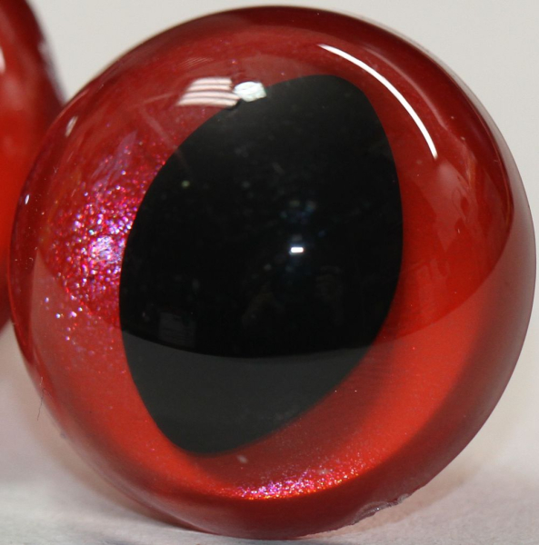 1 Paar Katzenaugen Drachenaugen Sicherheitsaugen hellrot metallic