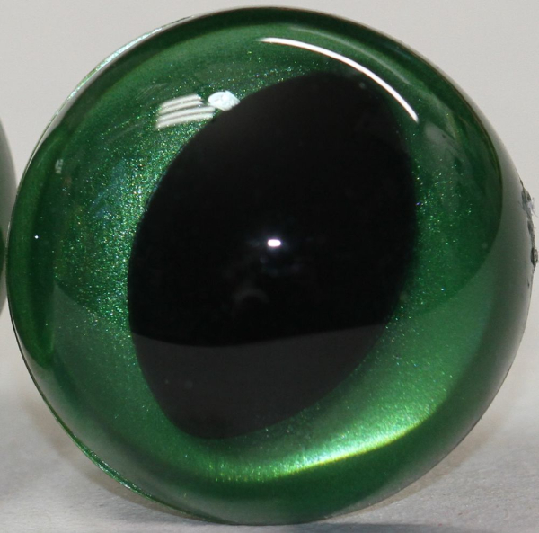 1 Paar Katzenaugen Drachenaugen Sicherheitsaugen apfelgrün metallic