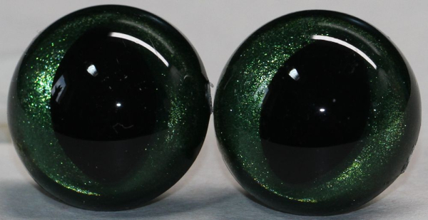 1 Paar Katzenaugen Drachenaugen Sicherheitsaugen grün metallic