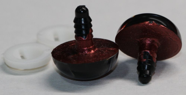 1 Paar Katzenaugen Drachenaugen Sicherheitsaugen weinrot metallic