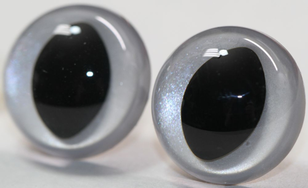 1 Paar Katzenaugen Drachenaugen Sicherheitsaugen white pearl metallic