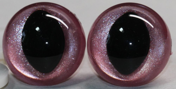 1 Paar Katzenaugen Drachenaugen Sicherheitsaugen rosa metallic