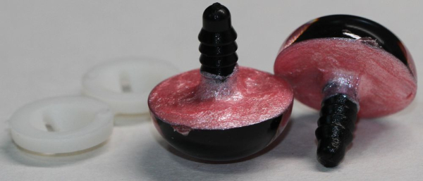 1 Paar Katzenaugen Drachenaugen Sicherheitsaugen rosa metallic