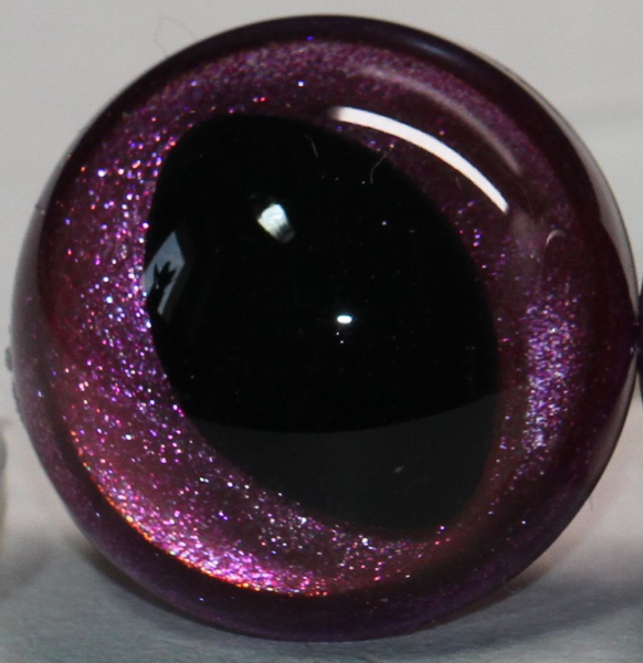 1 Paar Katzenaugen Drachenaugen Sicherheitsaugen pink metallic