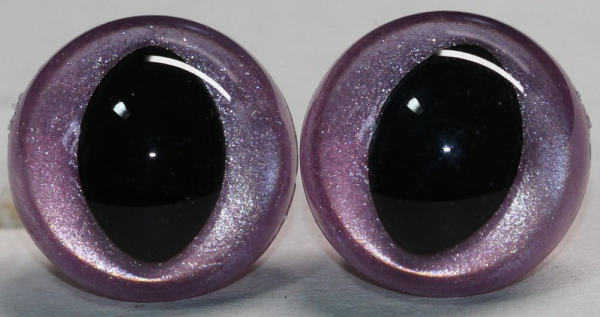 1 Paar Katzenaugen Drachenaugen Sicherheitsaugen hellflieder metallic