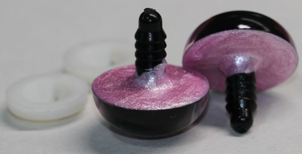 1 Paar Katzenaugen Drachenaugen Sicherheitsaugen hellflieder metallic