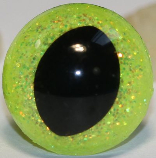 Katzenaugen Drachenaugen Glitzer Glitter Zitronengelb