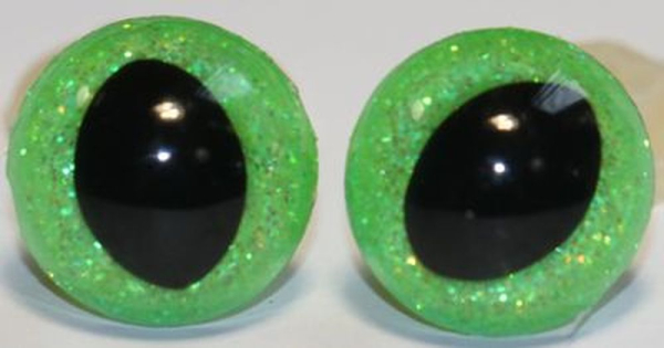 Katzenaugen Drachenaugen Glitzer Glitter Leuchtgrün_2