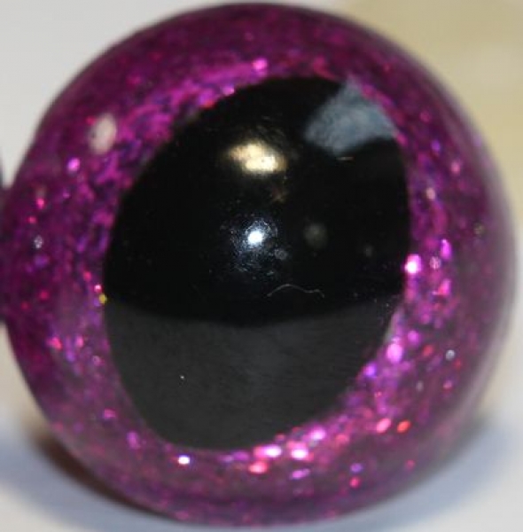 1 Paar Katzenaugen Drachenaugen Sicherheitsaugen Glitter Fuchsia