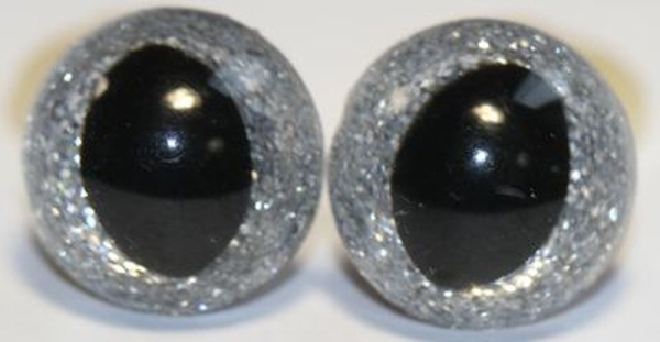 Katzenaugen Drachenaugen Glitzer Glitter Silber_2