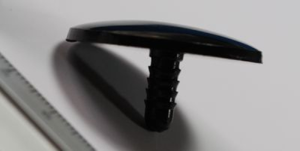 1 Paar Sicherheitsaugen 35 mm Knopfaugen schwarz durchgefärbt rund