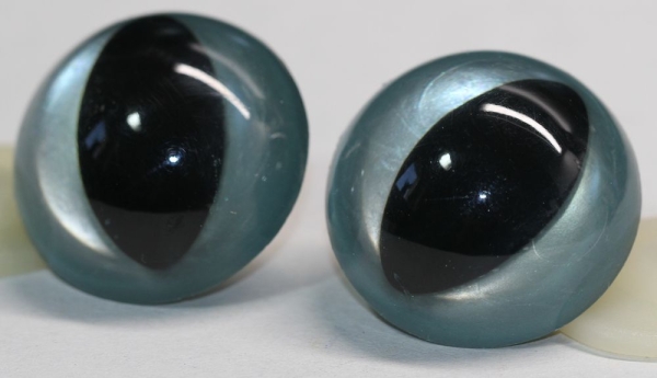 1 Paar Katzenaugen Drachenaugen 30 mm Sicherheitsaugen Salbeigrün metallic