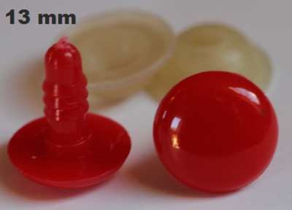 1 Paar Sicherheitsaugen Knopfaugen rot rund