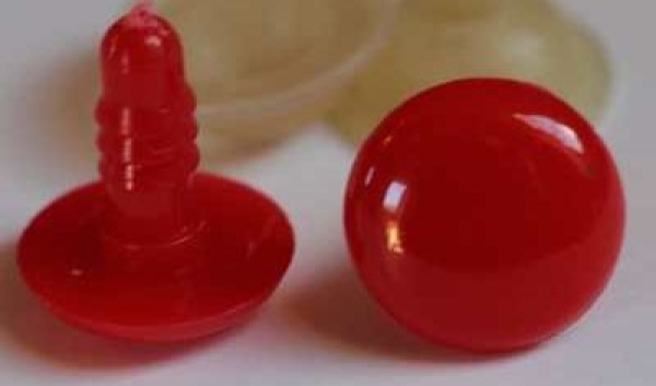 1 Paar Sicherheitsaugen Knopfaugen rot rund