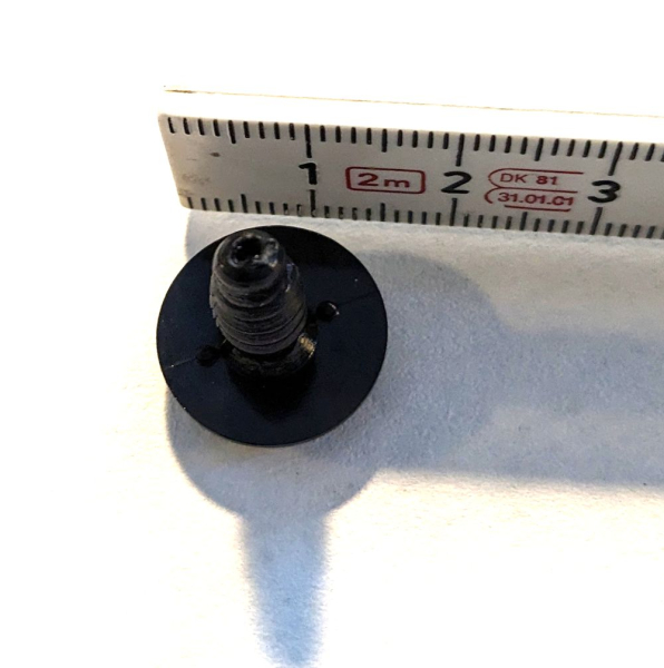 1 Paar Sicherheitsaugen 16 mm Knopfaugen schwarz durchgefärbt rund