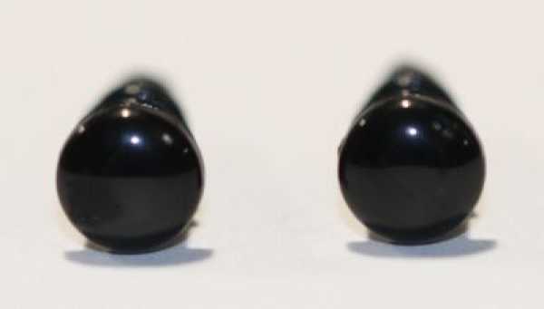 1 Paar Sicherheitsaugen 5 mm Knopfaugen schwarz durchgefärbt rund