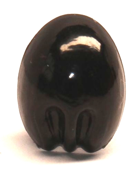 Sicherheitsnase 7 mm x 9 mm Koala hart schwarz glänzend mit Sicherheitsscheibe
