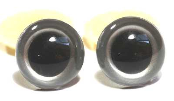 1 Paar Sicherheitsaugen Silber metallic