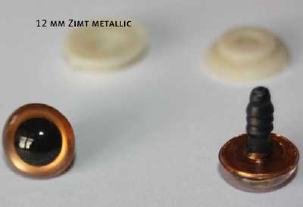 1 Paar Sicherheitsaugen Zimt metallic