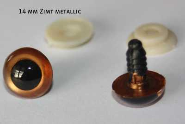 1 Paar Sicherheitsaugen Zimt metallic