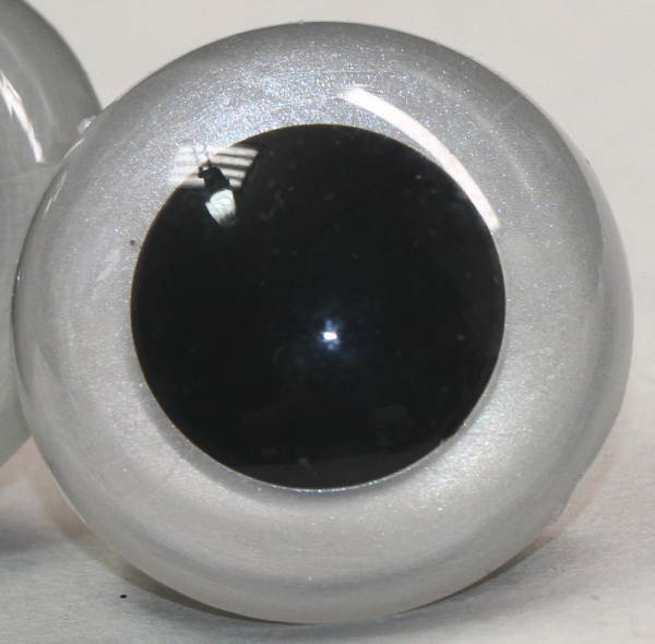Sicherheitsaugen Weiß metallic