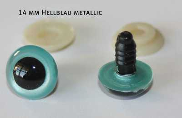 1 Paar Sicherheitsaugen Lagune metallic