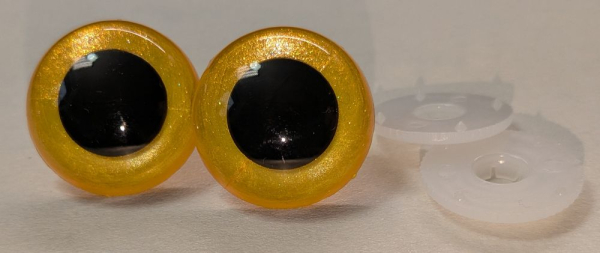 Sicherheitsaugen dunkelgelb metallic 2