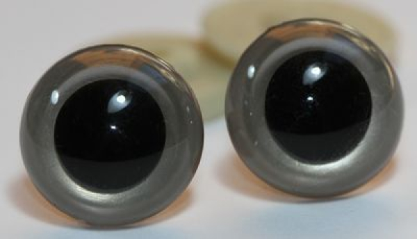1 Paar Sicherheitsaugen Champagner metallic