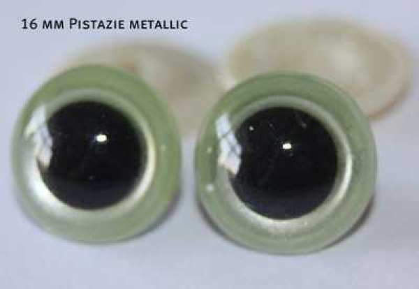 1 Paar Sicherheitsaugen Pistazie metallic