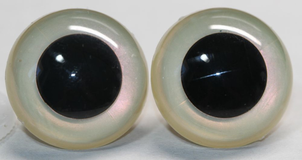 1 Paar Sicherheitsaugen perlmutt metallic violetter Schimmer