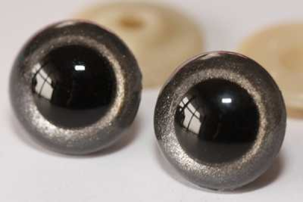 1 Paar Sicherheitsaugen Edelstahl metallic