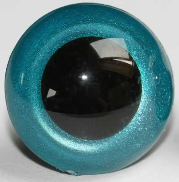Sicherheitsaugen Türkisblau metallic