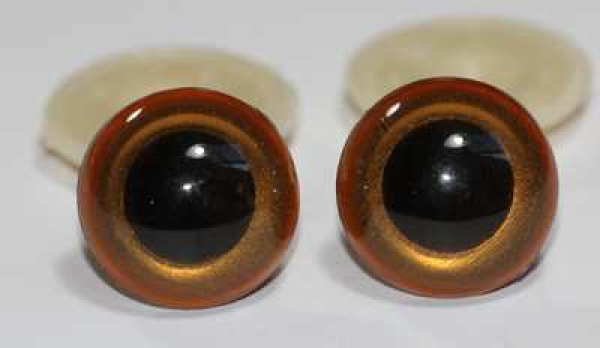1 Paar Sicherheitsaugen dukatengold metallic