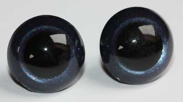 1 Paar Sicherheitsaugen Kakao nachtblau metallic