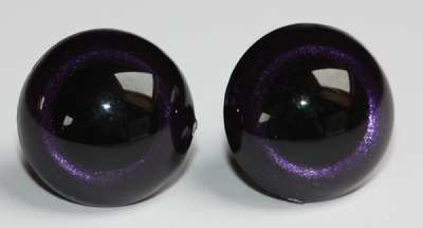1 Paar Sicherheitsaugen dunkelviolett metallic