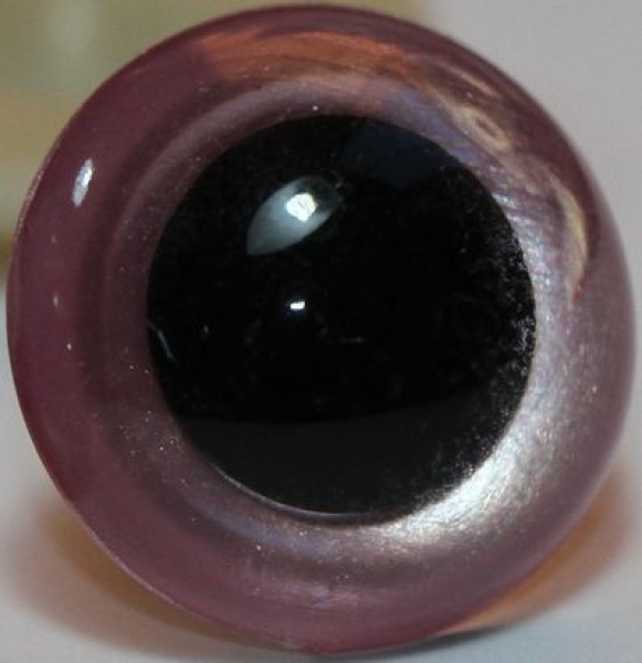 Sicherheitsaugen Rosa Taft metallic