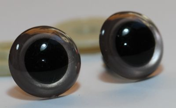 Sicherheitsaugen Rose Chrome metallic 3