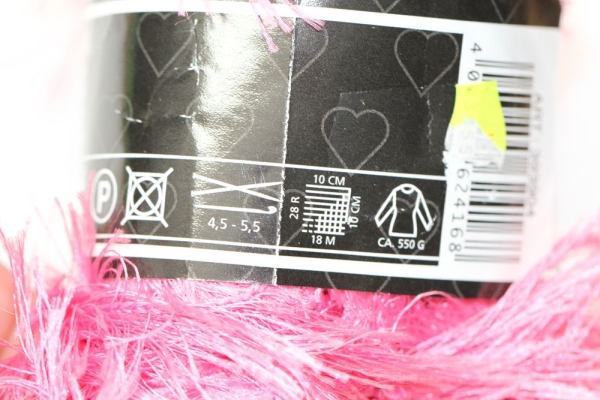 Wolle Mignon 50 g 100 % Polyester Farbe pink