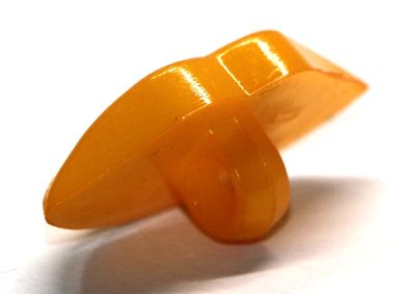 1 Mund dunkelgelb zum Annähen 13 mm x 25 mm