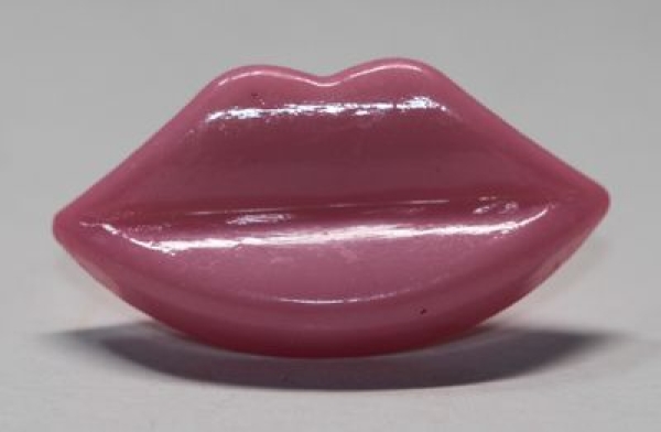 1 Mund light pink zum Annähen 13 mm x 25 mm