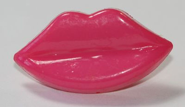1 Mund pink zum Annähen 13 mm x 25 mm