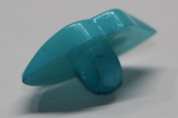 1 Mund türkis zum Annähen 13 mm x 25 mm