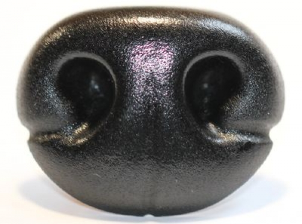 Sicherheitsnase 26 mm x 21 mm Hund hart schwarz mit Sicherheitsscheibe