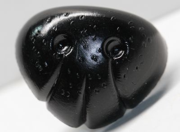 Sicherheitsnase 20 mm x 26 mm Hund hart schwarz mit Sicherheitsscheibe