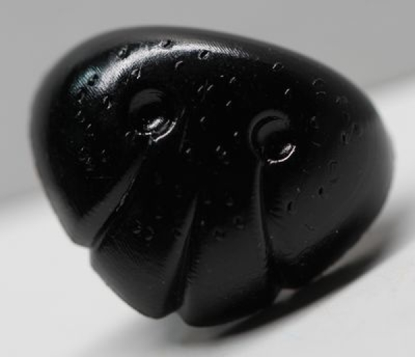 Sicherheitsnase 20 mm x 26 mm Hund hart schwarz mit Sicherheitsscheibe