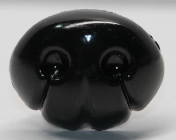Sicherheitsnase 20 mm x 15 mm Hund hart schwarz glänzend mit Sicherheitsscheibe