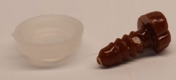 Sicherheitsnase 7 mm x 5 mm Hund hart braun glänzend mit Sicherheitsscheibe